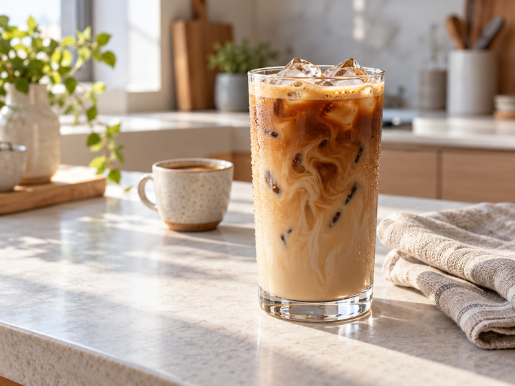 Café gelado proteico